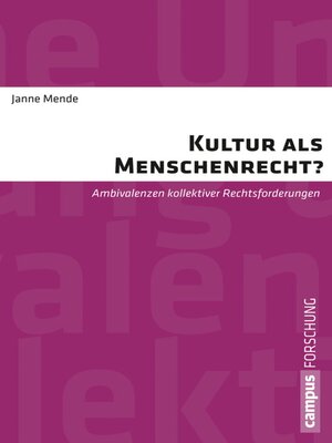 cover image of Kultur als Menschenrecht?